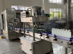 linear type 6 heads sanitizer filling capping machine