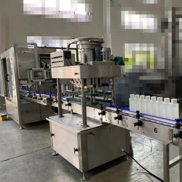 linear type 6 heads sanitizer filling capping machine